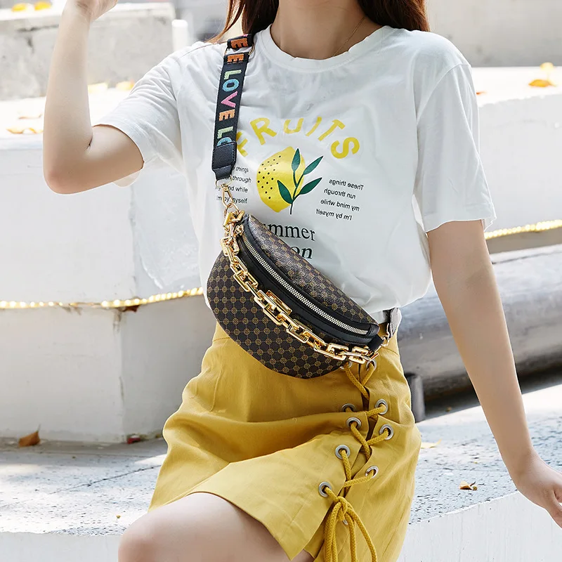 Crossbody Sling Bag Purse for Women Small Chest Fanny Pack Trendy Travel Faux Leather Cross Body Bags with Adjustable Strap