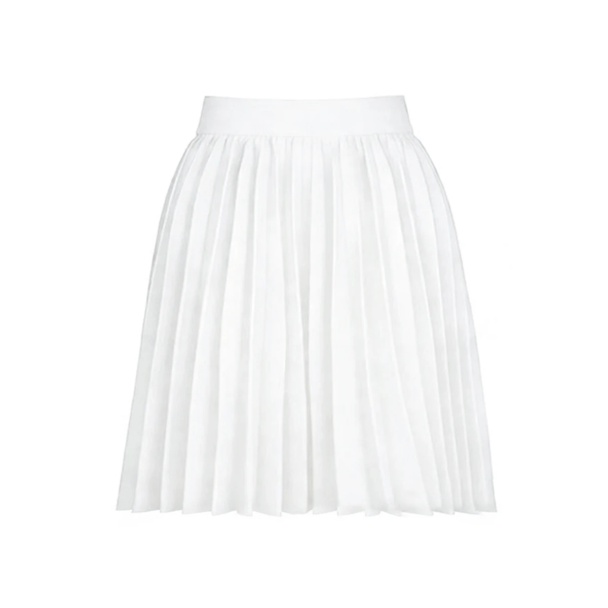 

26101 Summer New Fashionable Commuter Trendy Folded Knitted Hundred Fold Half Body A-Line Large Swing Skirt For Women