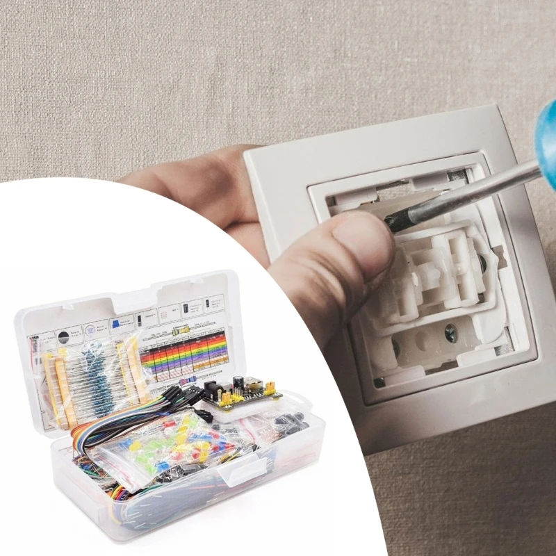 Educational Electronics Breadboard 830 Point Set for Practical Skill Improvement