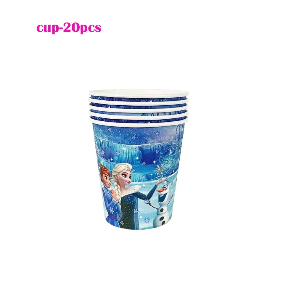 Disney Frozen happy birthday party paper Disposable Tableware Series for 10 guest baby shower girl favor event  party decoration