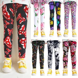 Children's Clothing Children's Bottom Pants Spring and Autumn Girl Printed Cartoon Slim Fit Pants Summer Pants
