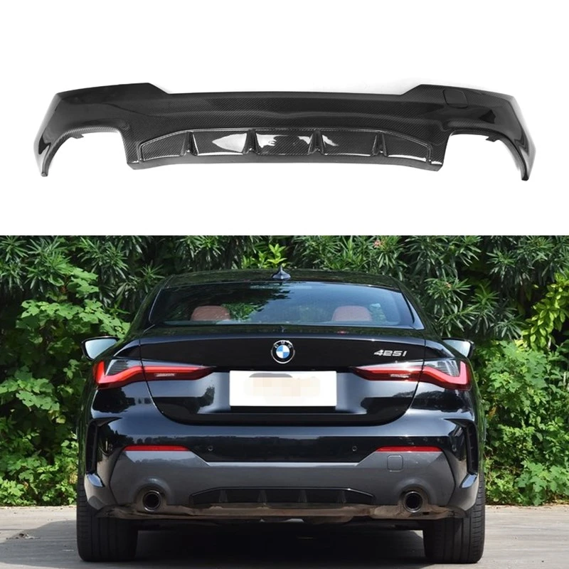 

Rear Bumper Lip Spoiler Diffuser for BMW 4 Series G22 M-TECH 2021 2022 Rear Diffuser Real Carbon Fiber