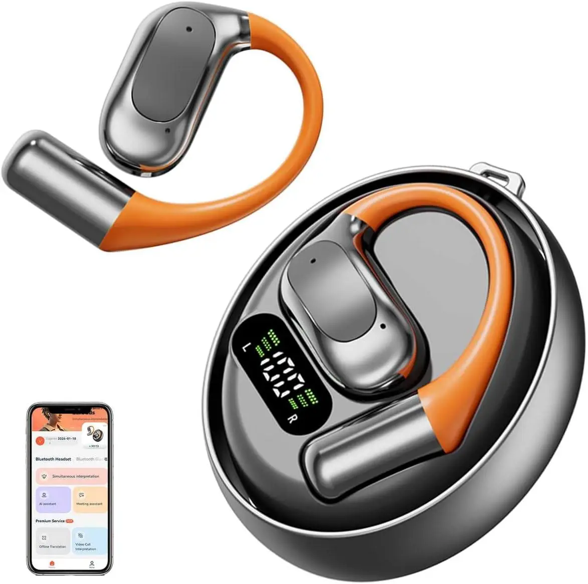 

Break Language Barriers 3-in-1 AI Translator Earbuds 144 Languages 4 Modes for iOS/Android ravel & Business.