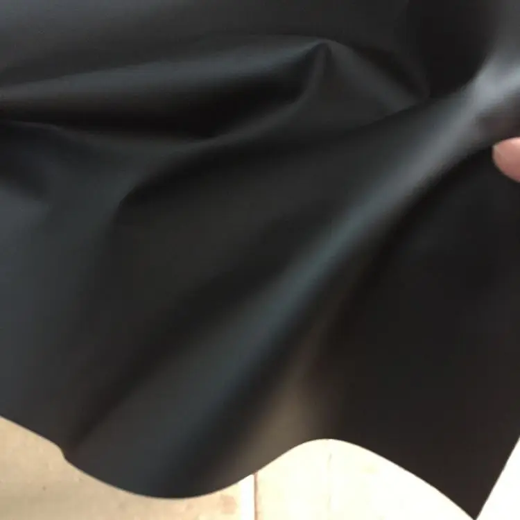 

0.3mm Thickness Black Matte Synthetic TPU Leather Materials