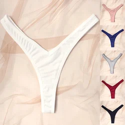 Ladies V Waist Sexy Sports Thongs Panties Women Breathable G-string Knickers Crotch Low Waist Underwear T Pants Comfortable