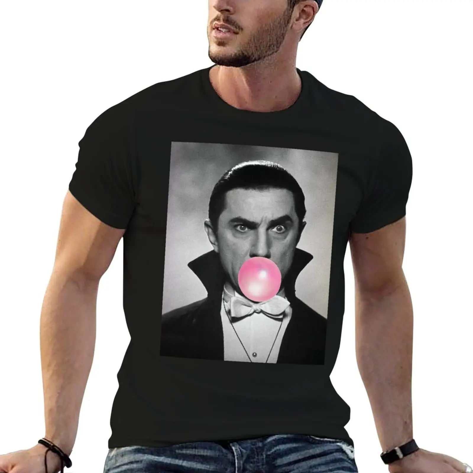 Dracula Bela Lugosi Blowing Bubbles Long Sleeve T-Shirt basketball graphic tees vintage graphic tee men workout shirt