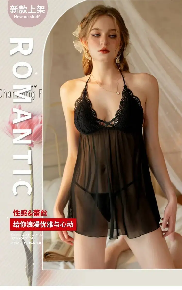 Backless Deep V Suspenders Sleeveless Pure Desire Elegant Charming Casual Dress Solid Color Transparent Flower Print Dress 4SJ5