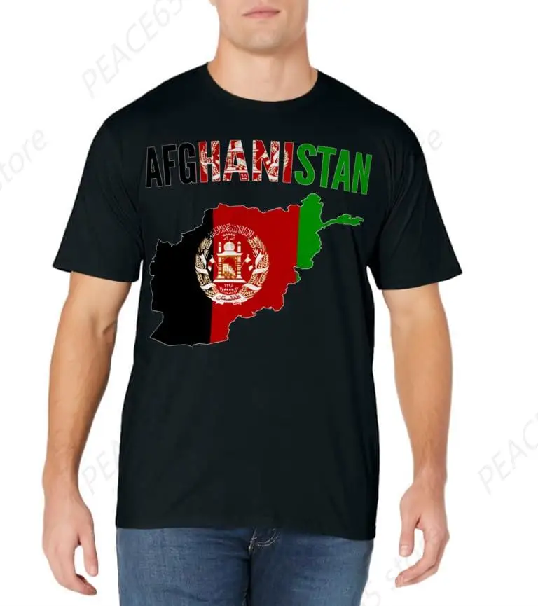 Afghan Afghanistan Country Map Flag Men T-Shirt Original Streetwear New Trend Tour Tee