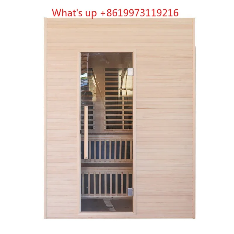 2026 Customized 4-Person Solid Wood Red Cedar & Hemlock Wood Modern Far-Infrared Sauna Room for Villa Home Sweat and  Care