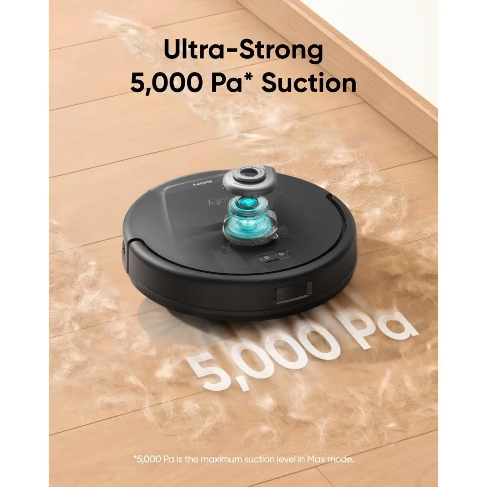 Vacuum, Ultra Strong 5,000 Pa Suction, iPath Laser Navigation, for Deep Floor Cleaning, Ideal for Hair, Hard Floo