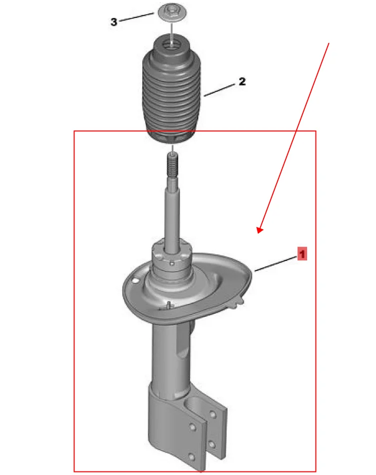 1pc factory price OE NO. 520820 520819 for citroen 308 shock absorber