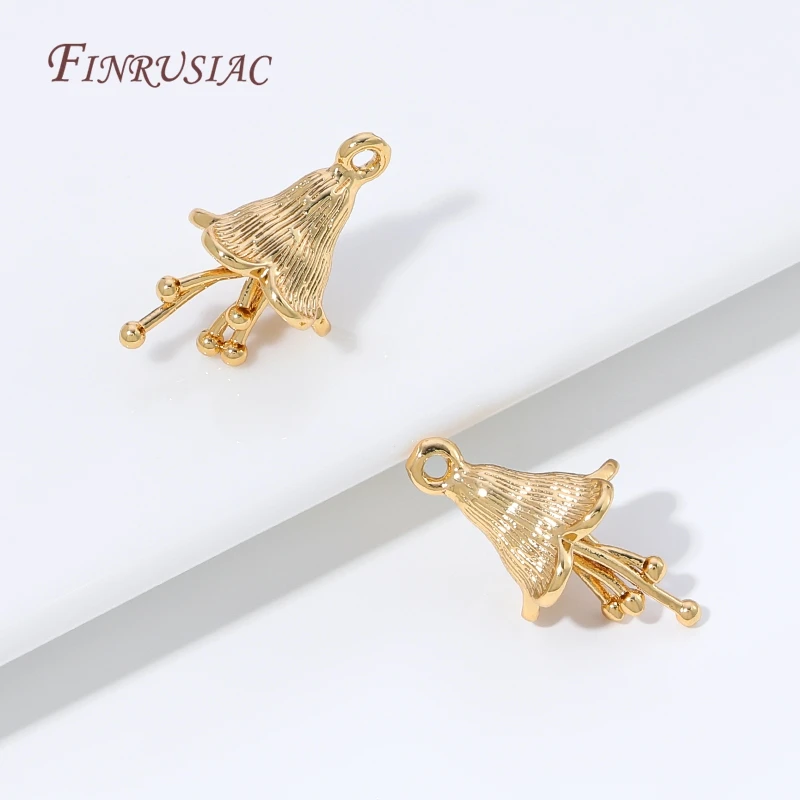 18K Gold Plated Jellyfish Charms,Brass Marine Life Pendant For DIY Necklace Bracelet Earrings Jewelry Making Findings view 3
