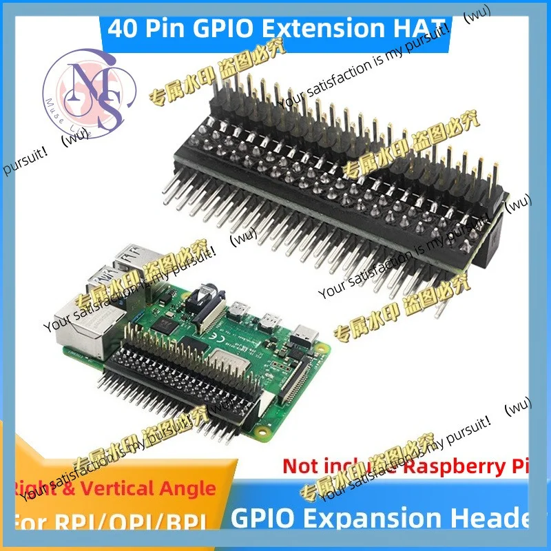 Adaptador de Expansión de 40 Pines para Raspberry Pi GPIO Header 1 a 2 Edge Extension HAT, Compatible con RPI 4B 3B+ 3B Zero 2 Banana Pi Orange Pi