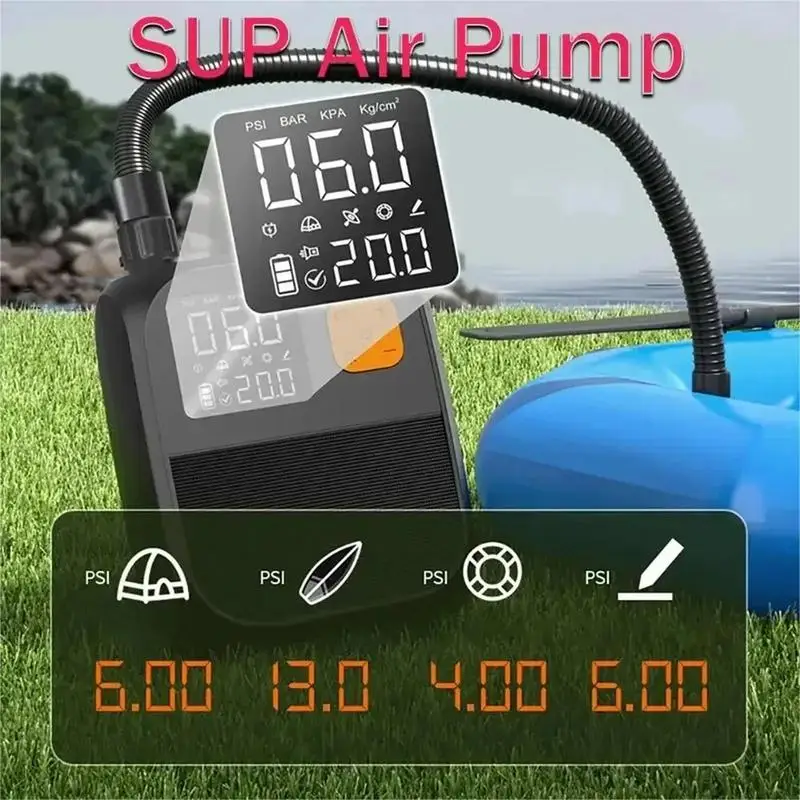 

Electric Air Pump 25 PSI Inflation Paddle Board Air Compressor Portable Electric Air Pump Inflation Paddle Board Pump Electric