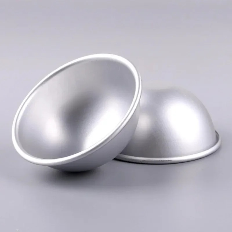 Moule à bombe de bain en aluminium 6 pièces/ensemble, boule en alliage d'aluminium, sphère de cuisson de gâteaux pour enfants, moule à mousse pour sel de bain et douche