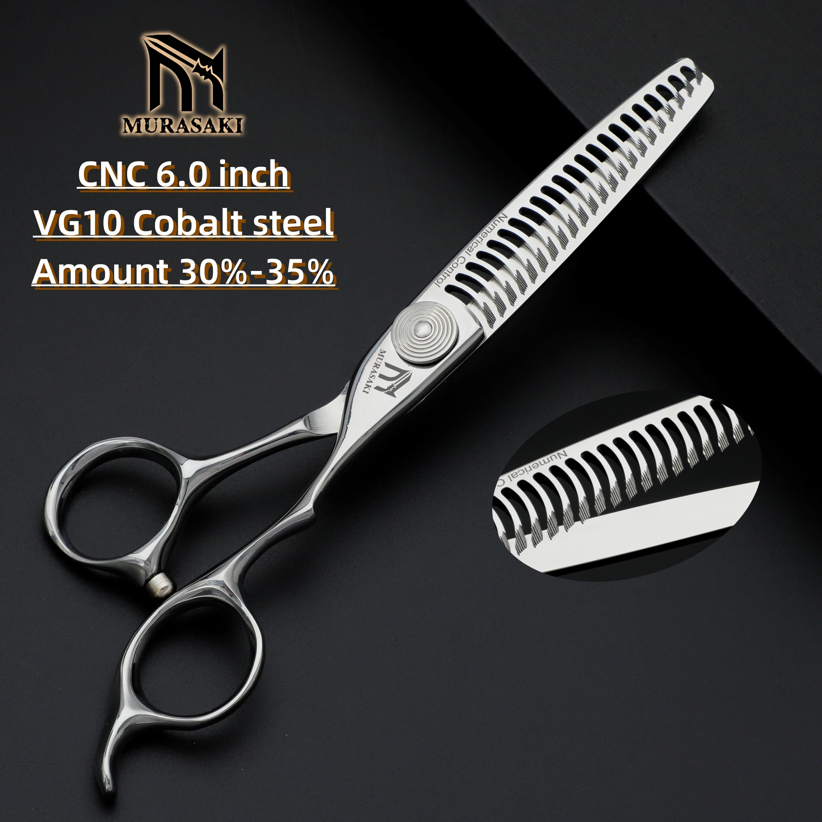 Professional CNC hairdressing scissors，6.0 inch VG10 steel thinning shears，Top-level hair cutting tools，Sharp and durable