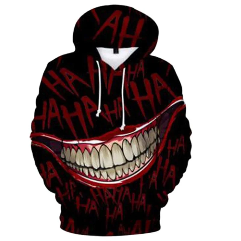 

Haha Joker Fashinon 3D Hoodies Men Women Oversized HipHop Casual Hoodie Pullovers Hooded Sweatshirt Tracksuits Coat Kid Clothing