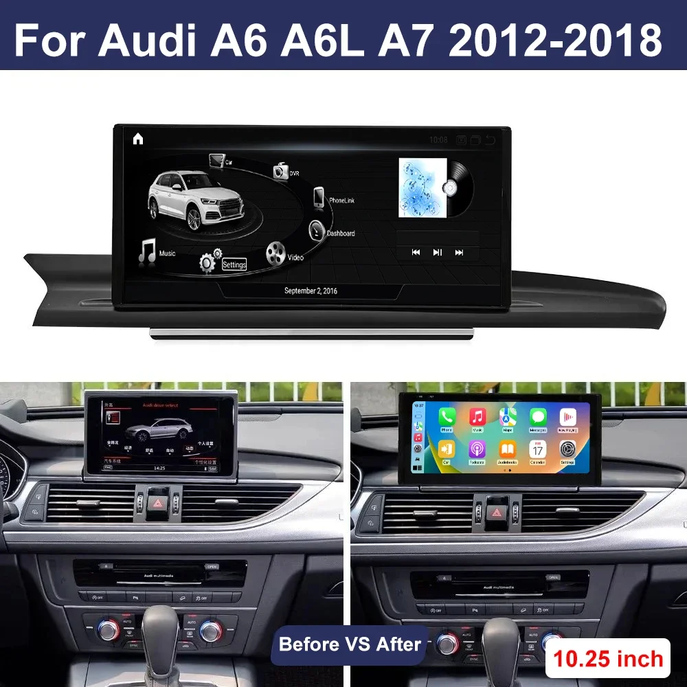 Factory Price Wireless Carplay Auto For Audi A4L A4 B9 A5 2016-2020 8G+256G 8 Core Android13 Car Intellgent Central Multimedia