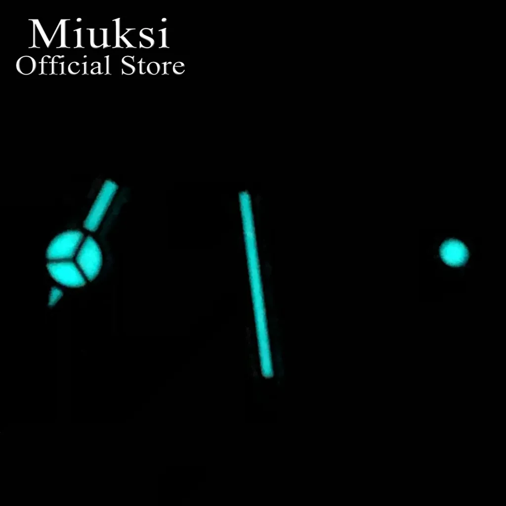 Miuksi silber uhr hände blau grün luminou fit NH35 NH36 ETA2824 2836 Miyota8205 8215 821A Mingzhu DG2813 3804 PT5000 bewegung – Detail 2