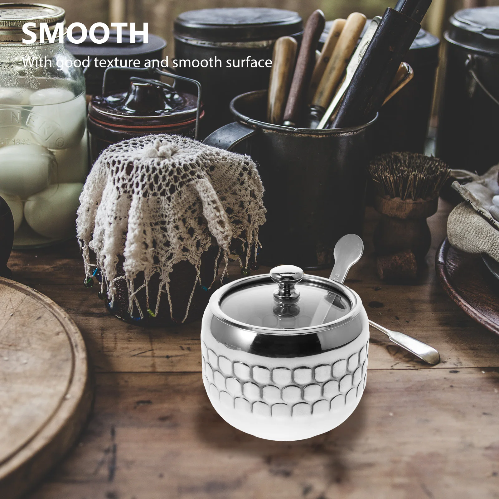 

Набор банок для хранения приправ из нержавеющей стали, кухонные банки для приправ для соли, перца, сахара, специй, кофейного порошка, коробка для специй