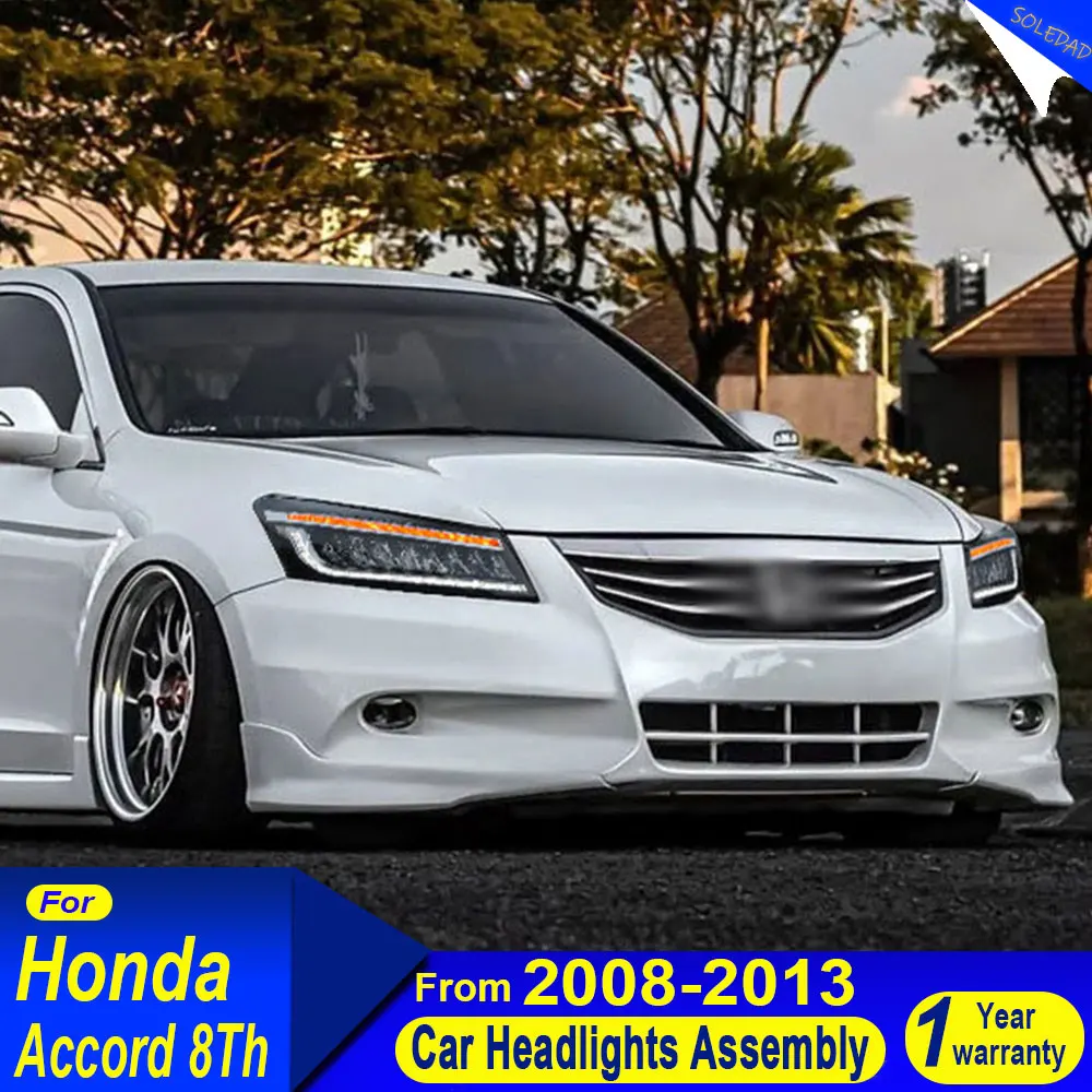 

Car Headlight For Honda Accord 8th 2008-2012 Upgrade Modified to New DRL Dynamic Turn Signal LED Headlight Auto Accessories