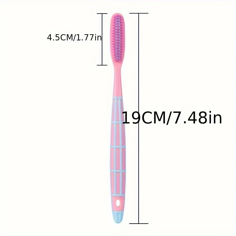 4 pz/set spazzolino da denti Super lungo in morbida pelliccia testina grande spazzolino da denti per adulti spazzolino manuale spazzolino da denti rigido