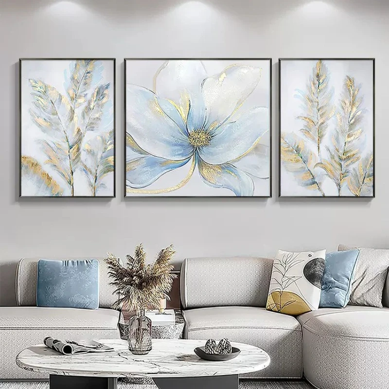 

Modern light luxury living room decorative painting simple sofa background wall hand-painted oil painting