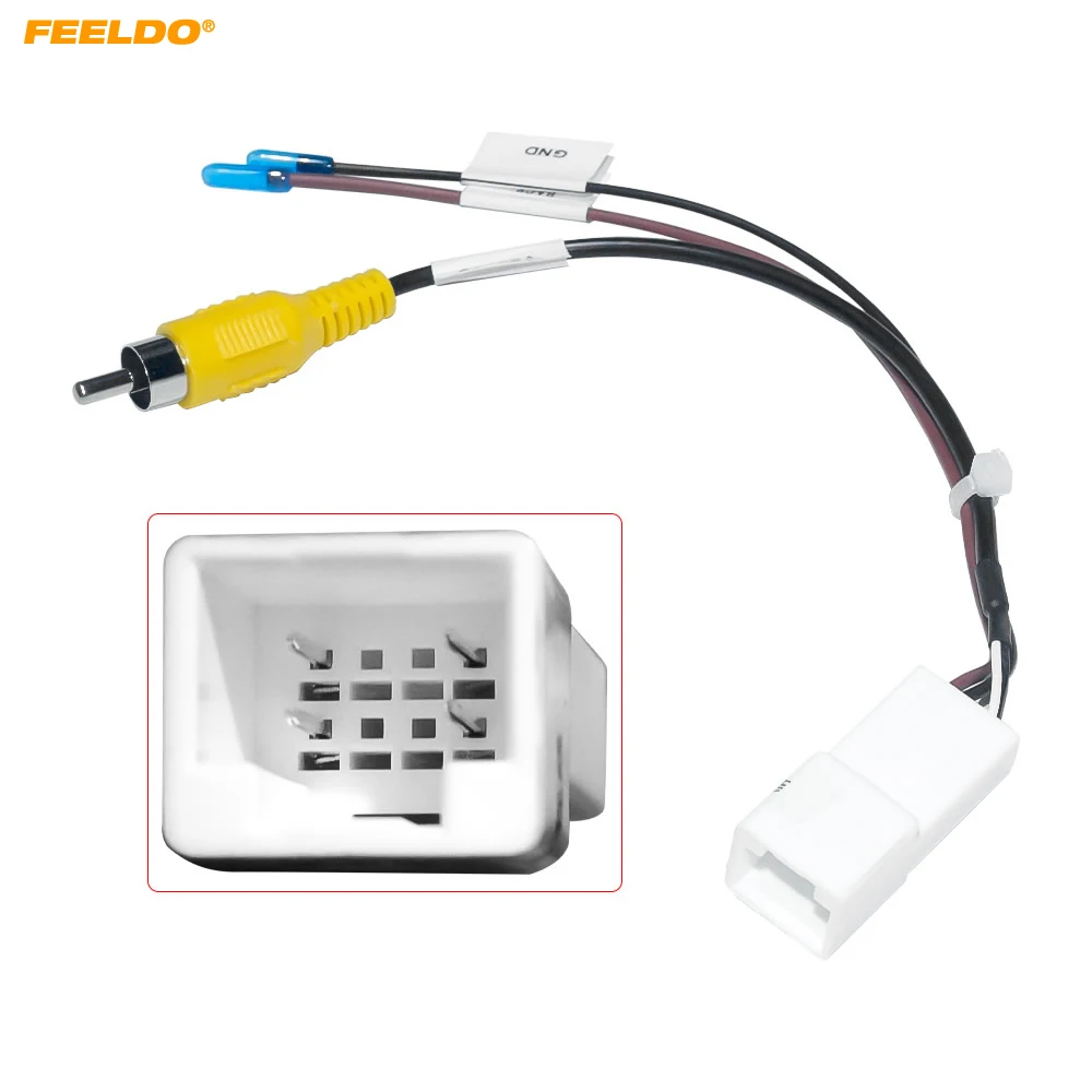 

FEELDO Auto 8-pin Reverse Camera Output Video Adapter Wiring Cable For Toyota Original Factory Car Camera Video Output #HQ7780