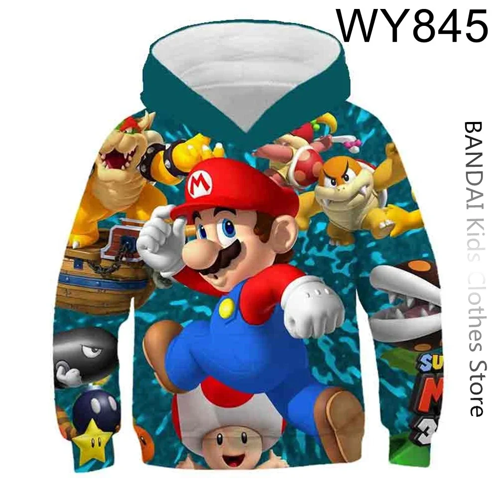 Fashion Game Mario bros Hoodies Kids 3D Printed Sweatshirt Long Sleeve Clothes for Teens Boys Girls Clothing Men Women Pullovers