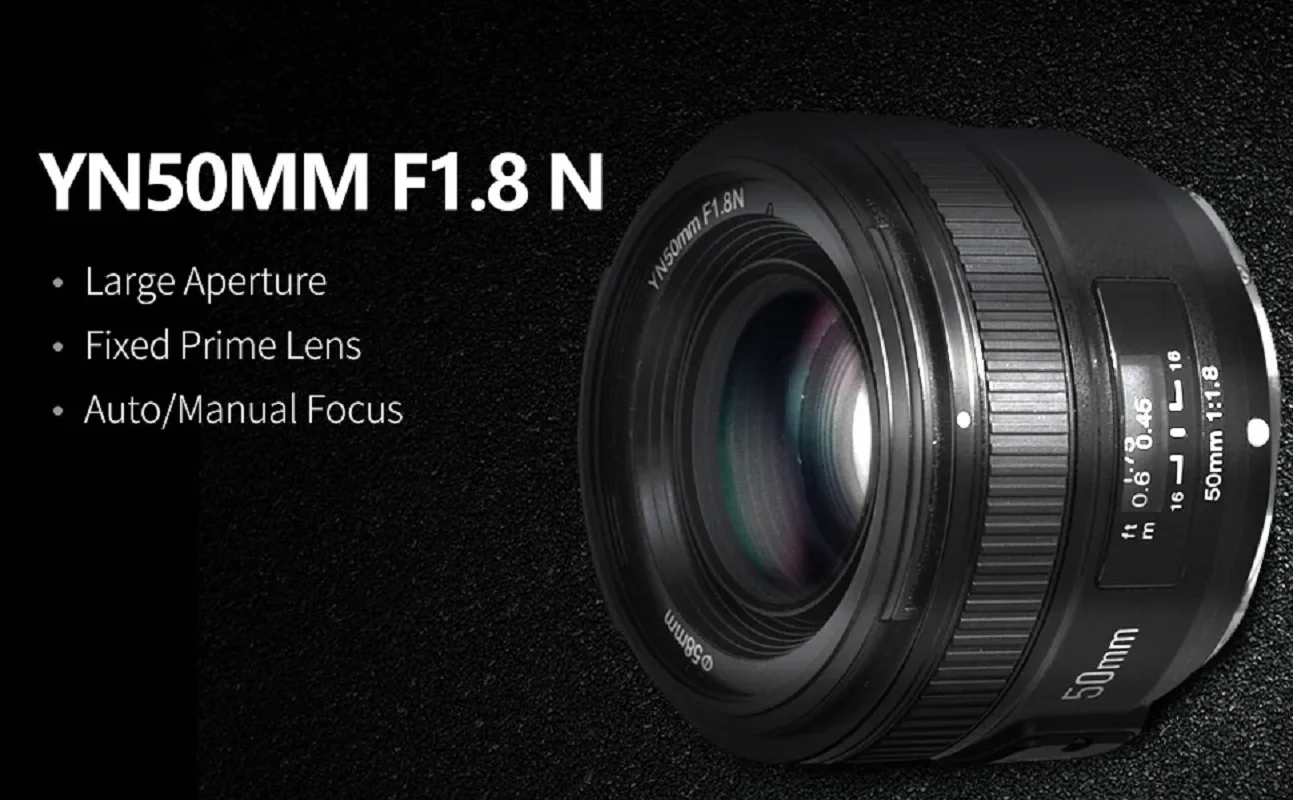 Yongnuo YN50mm F1.8N 50MM objectief met automatische focus voor Nikon D7200 D5300 D5200 D750 D500 D800 D700 D3