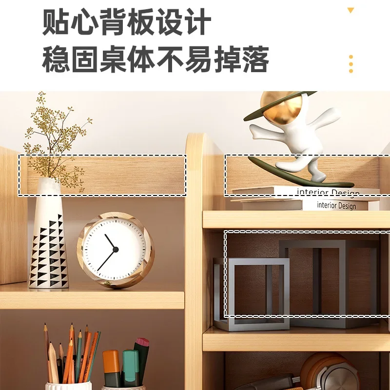 Schreibtisch-Aufbewahrungsregal, Büro, einfaches Bücherregal, Bücherregal, kreatives Bücherregal für Studenten