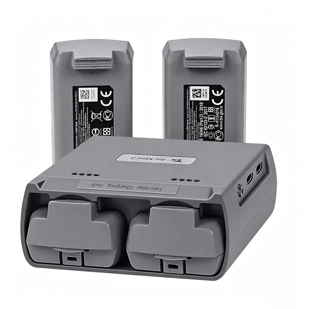 2/3-Way Battery Charging Hub For DJI Mini2 Mini SE Mini4K Drone Battery USB Charger Color Digital Screen Drone Accessories