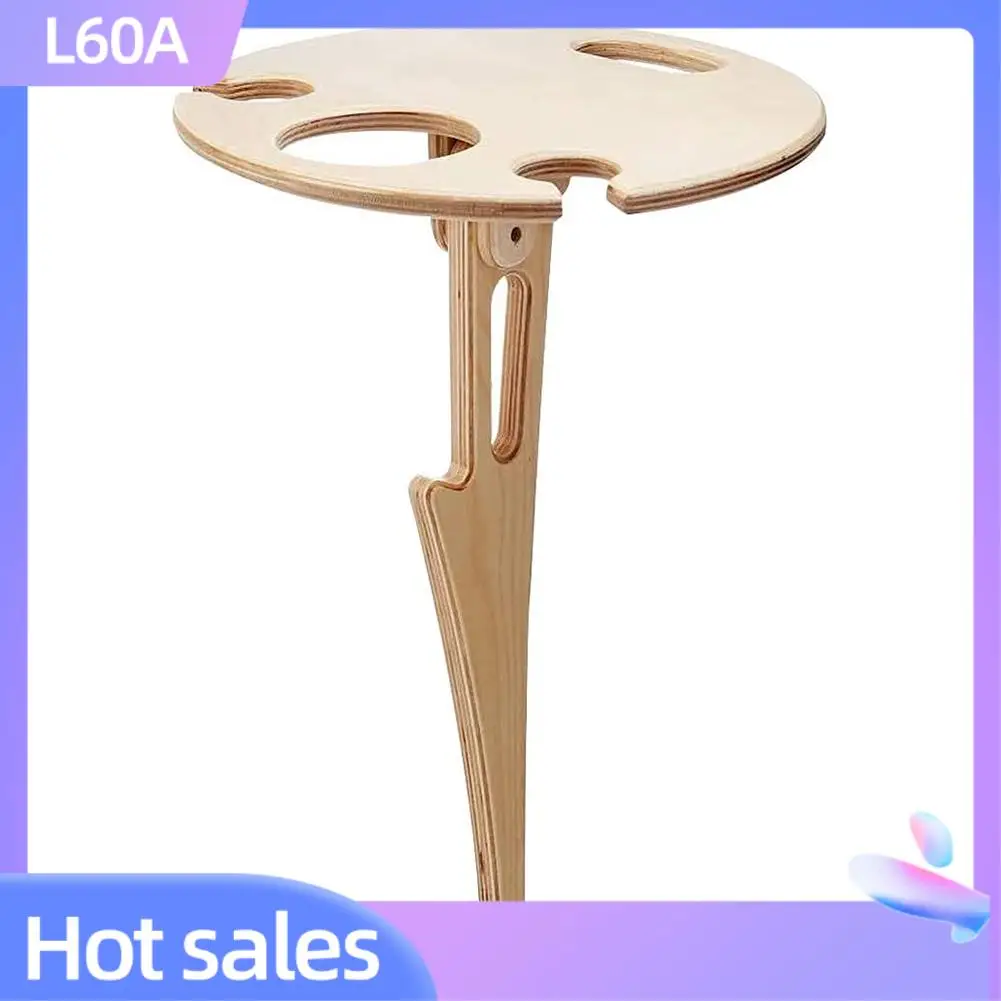 

L60A Wooden Outdoor Folding Picnic-Table,New Portable Mini Wooden Picnic Table,Outdoor Picnic Wine Glass Holder