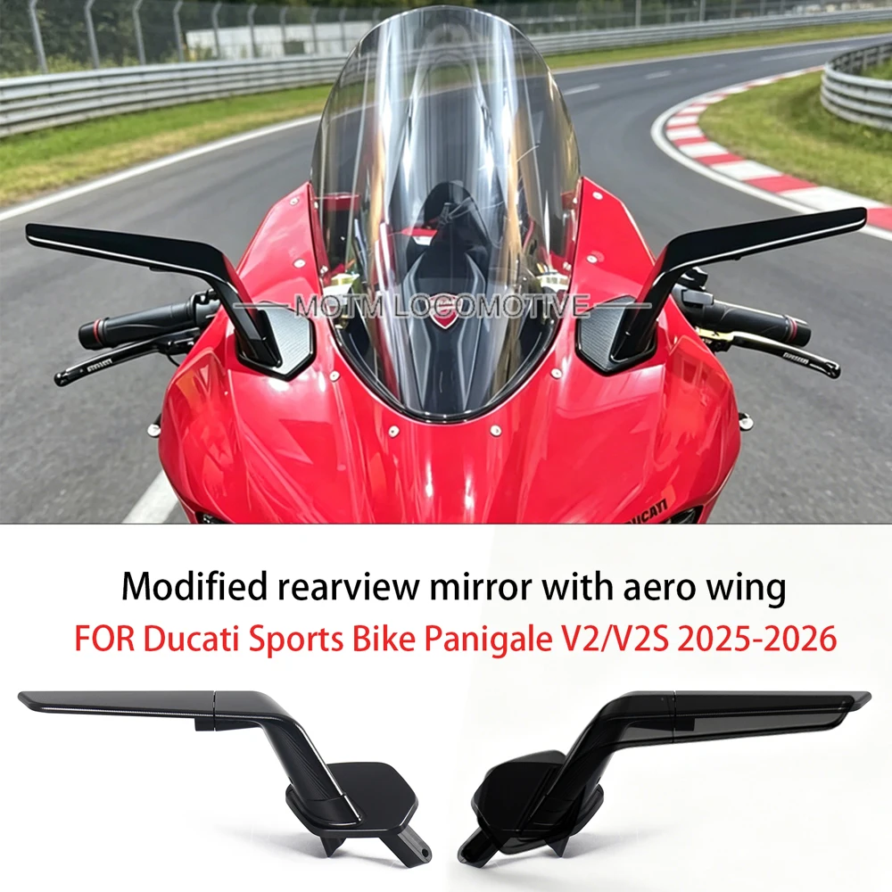 Deflector de Viento Rizoma Modificado para Ducati Panigale V2/V2S, Espejo Retrovisor Antideslumbrante 2025 2026