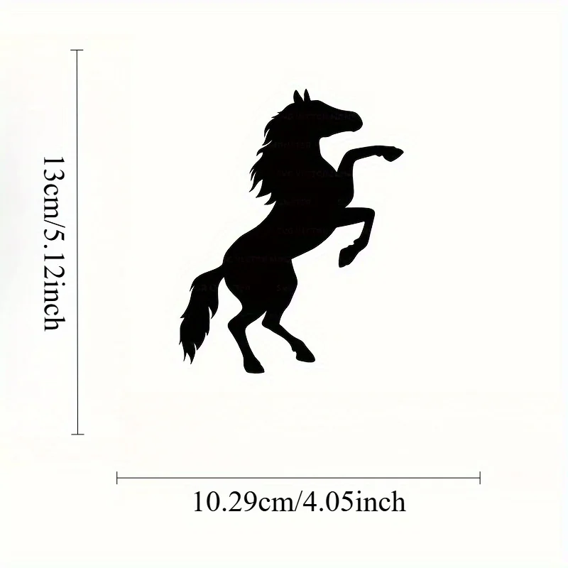 Horse Pattern Vinyl Sticker 1pc Waterproof Weatherproof Car Truck Laptop Wall Decal Easy Apply Durable Decor