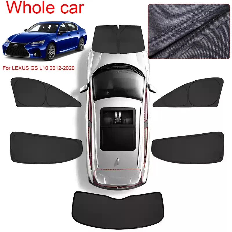

Car Black Anti-UV Heat Insulation Window Privacy Sunshade For LEXUS GS L10 2012-2020 Auto Protect Cover Interior Accessory
