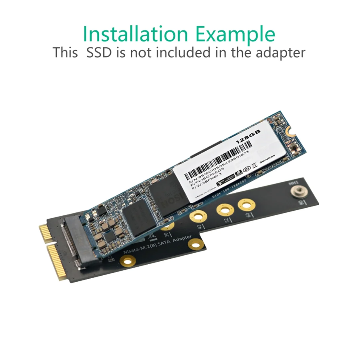 Адаптер MSATA — M.2 Key B Адаптер M.2 SSD — MSATA Адаптер MSATA — M.2 Key B SSD-AB01