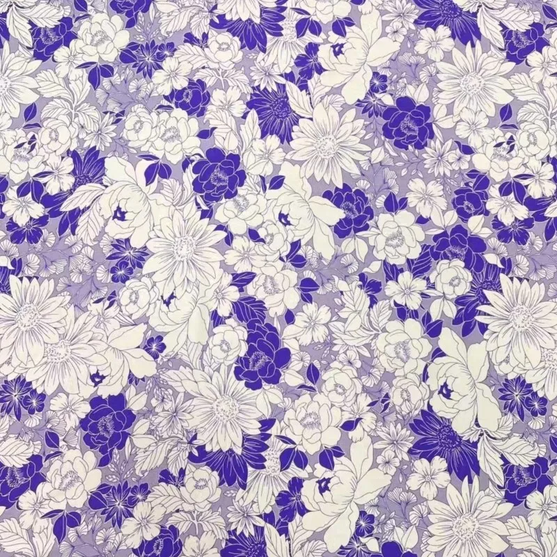 spring /summer fabric 45s artificial cotton printed cotton silk floral fabric, printed fabric, dress pants clothing fabric