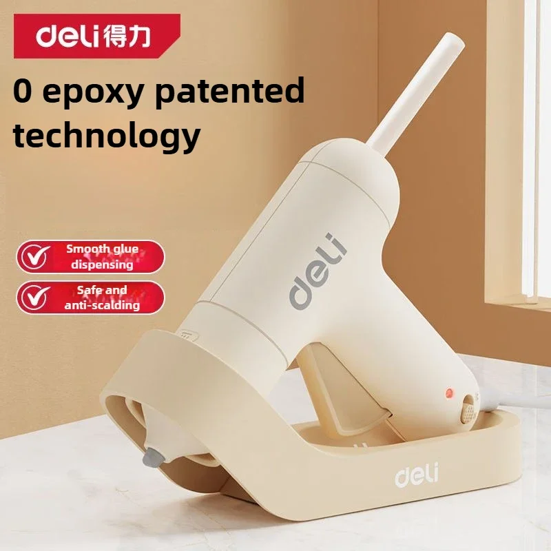 Deli-Hot Melt Glue Gun with Transparent Glue Stick, Mini Gun, Home Electric, Heat Temperature, Repair Tool, Special Stick Set