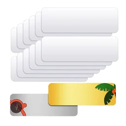 50pcs/lot Blank Sublimation 76.2x25.4x0.65mm Nameplate DIY Metal Tag Printing Sublimation Ink Transfer Paper