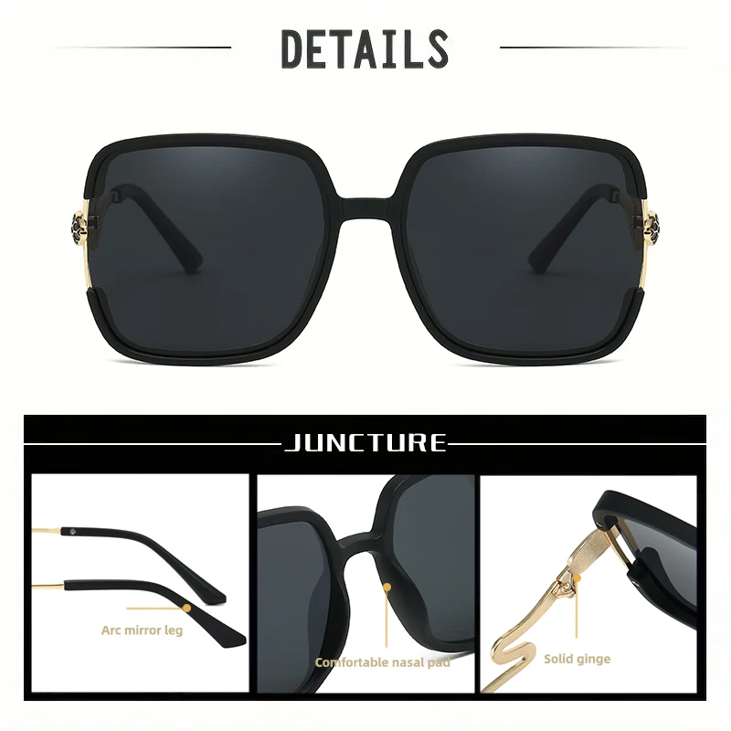الاستقطاب المعادن التدرج مربع النظارات الشمسية النساء الرجال عالية الجودة العلامة التجارية نظارات شمسية السفر الشاطئ الذكور الإناث نظارات واقية #6