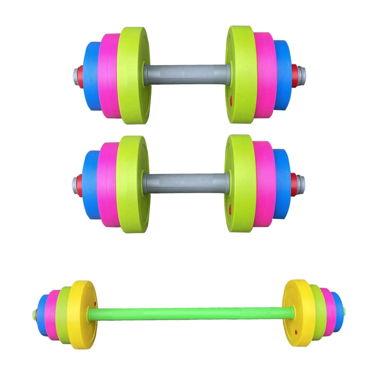 2 Pieces Kids Dumbbells Set for Ages 3+ Fitness Equipment Multipurpose Powerlifting Pretend Toddlers Gym Weights for Home Use