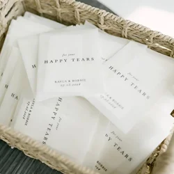 Wedding Tissues packs for guests -Happy Tears Tissues Packs for Wedding- Wedding Kleenex perfect wedding welcome bag items