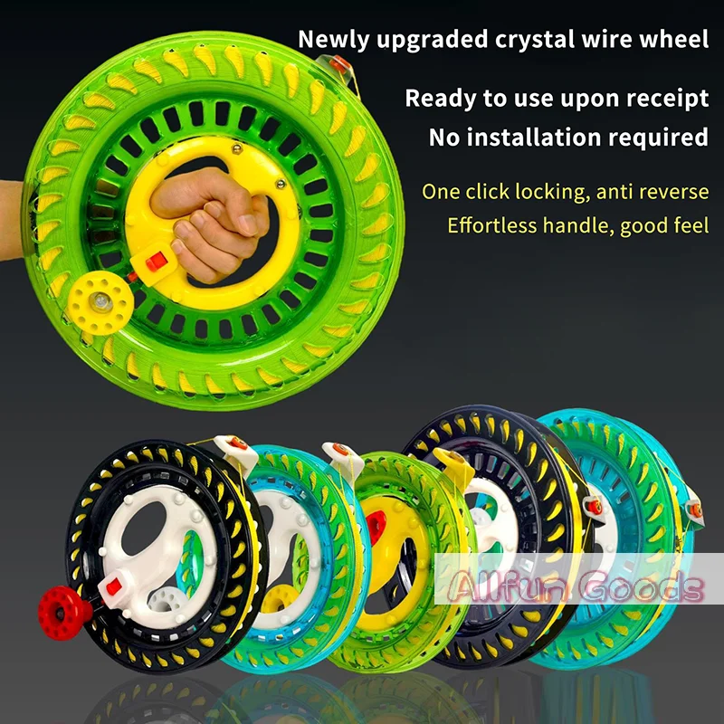 1 Piece Outdoor Round Grip For Fying Kites 100-400M Kite Reel Winder Fire Wheel String Flying Handle Tool Twisted String Line