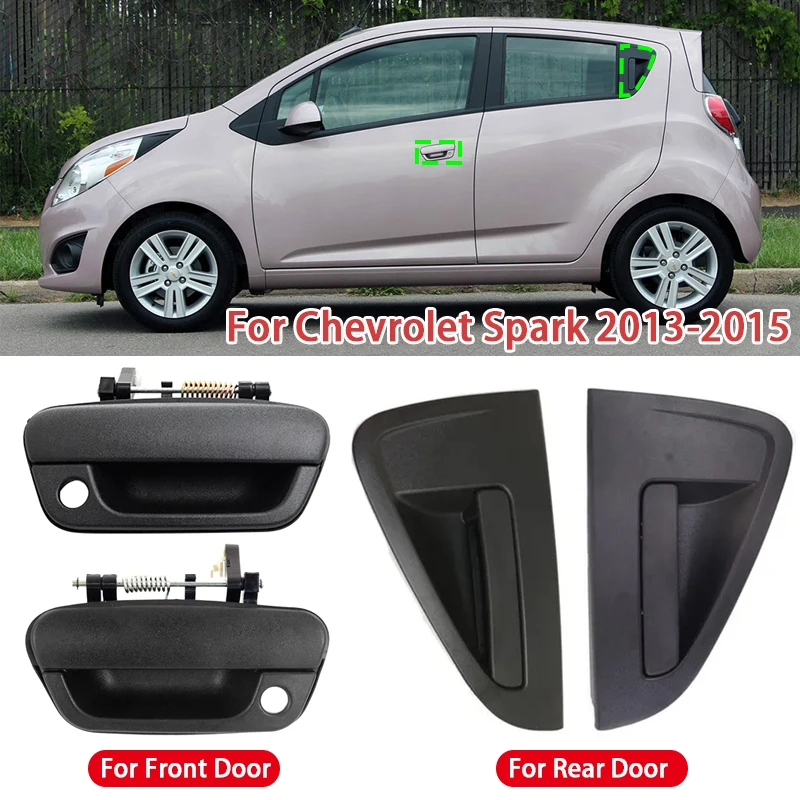 Car Front/Rear Exterior Door Handles Replacement Accessories for Chevrolet Spark 2013-2015