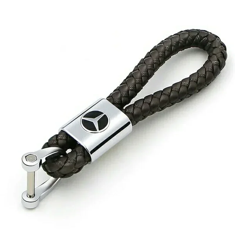 حبل مضفر المفاتيح سيارة معدنية مفتاح سلسلة حلقة لمرسيدس بنز W166 W213 W246 W176 W177 W205 C260 C200 C300 C180 C63 W167