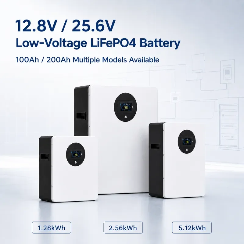 for 12V 24V Lithium Iron Phosphate Energy Storage Battery 100Ah 200Ah RV Solar Off Grid Power Supply Lead Acid Replacement