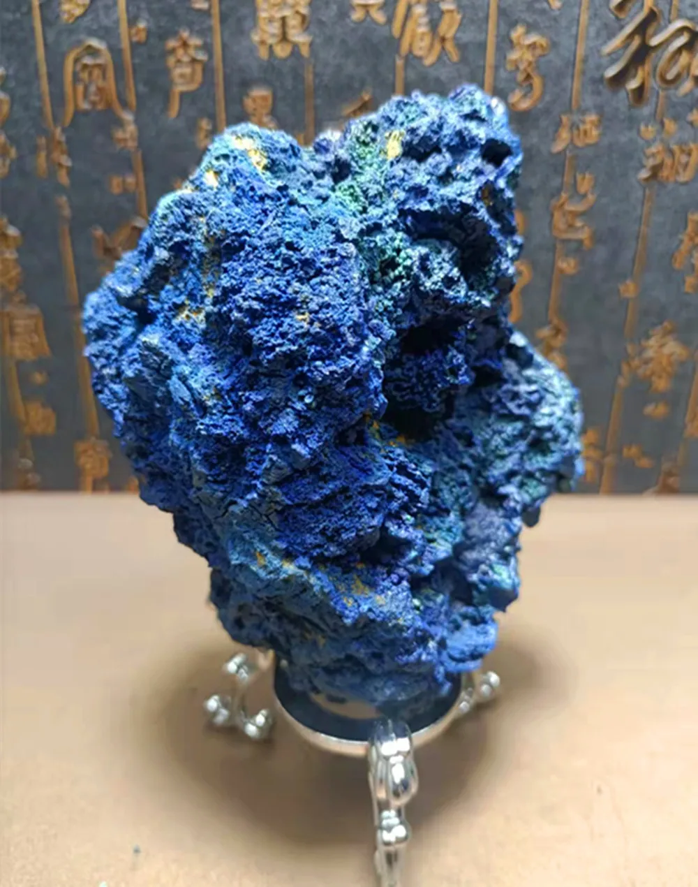 Rare natural quartz crystal natural azurite malachite gem symbiosis stone ear energy healing mineral sample +++ send support