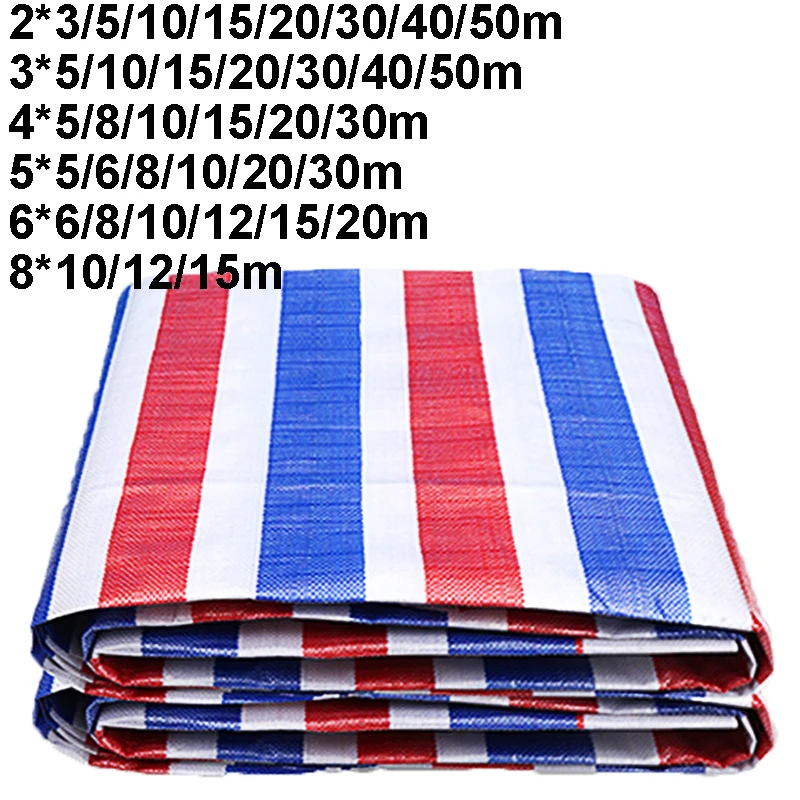 Large Waterproof Tarp 2*5 4*5/30 6*6 8*10 m Thicken Shade Anti-UV Tarpaulin Tent Camping Canopy Green Rain Awning Outdoor Truck