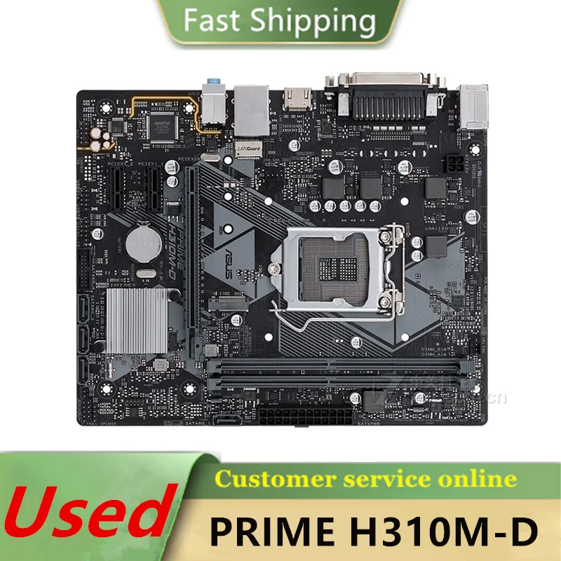 

100% Test PRIME H310M-D LGA 1151 DDR4 32GB PCI-E 3,0 M.2 SATA III USB3.1 Micro ATX